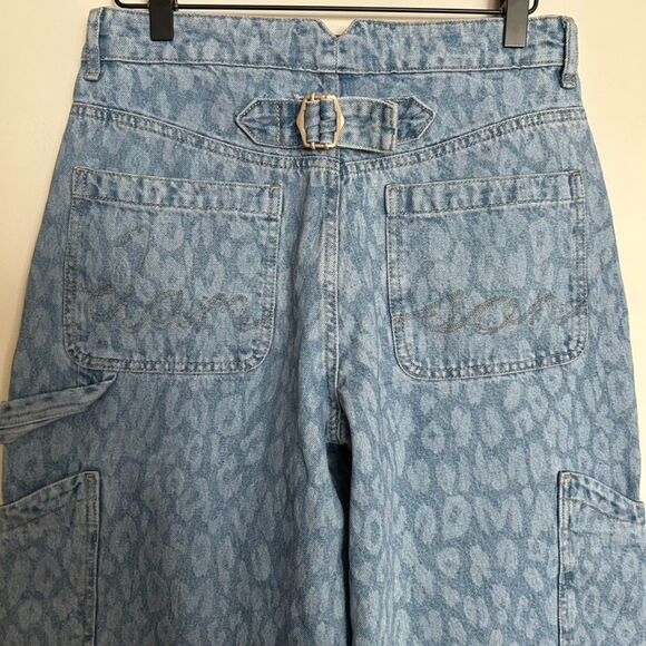 Damson Madder Drew Leopard Cargo Jeans US 6 / UK 10 - Picture 9 of 15